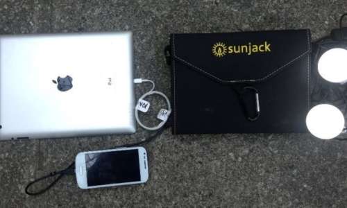 Sunjack with items plugged in