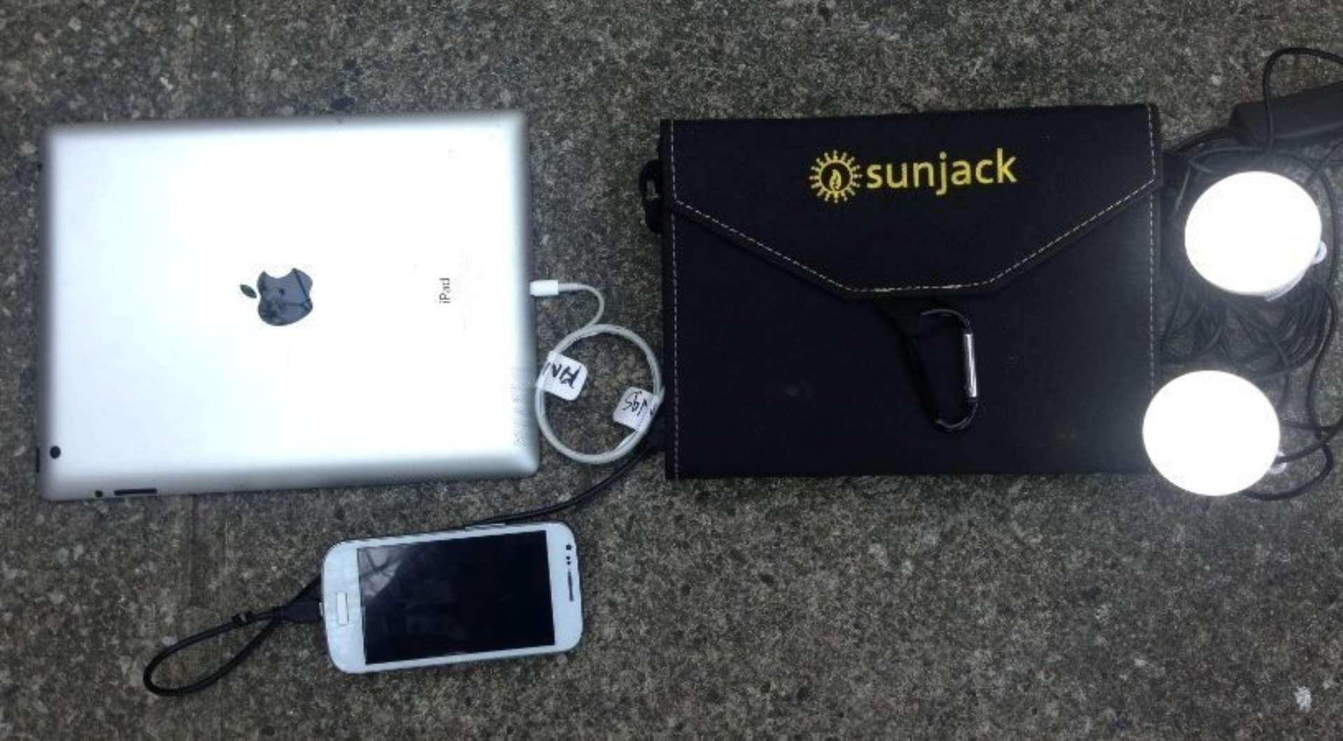 Sunjack with items plugged in Sunjack with items plugged in